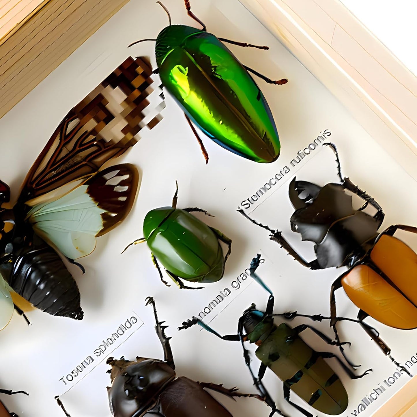 Colección de insectos disecados
