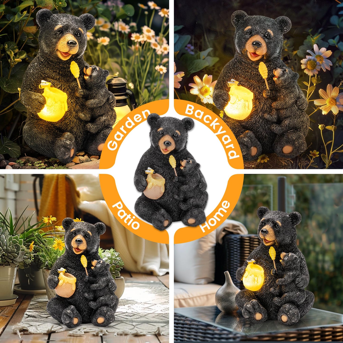 Estatua de Elefante con LED solares