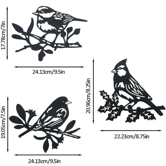 Aves de Metal en Relieve – Arte Decorativo para Interior By Animal Art