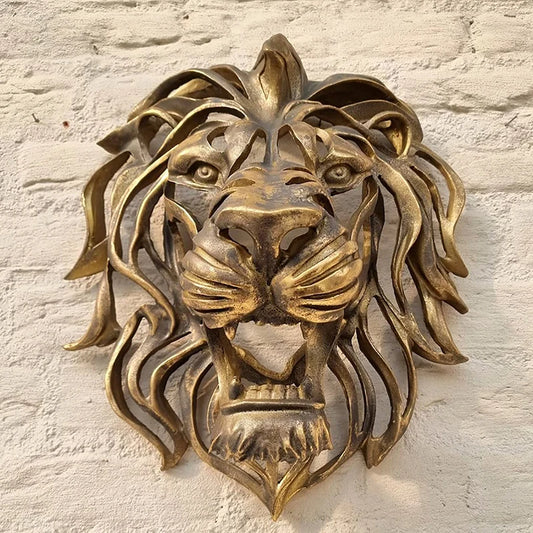 Cabeza de León 3D en Metal | Decoración de Pared Exclusiva AnimalArtBuy®