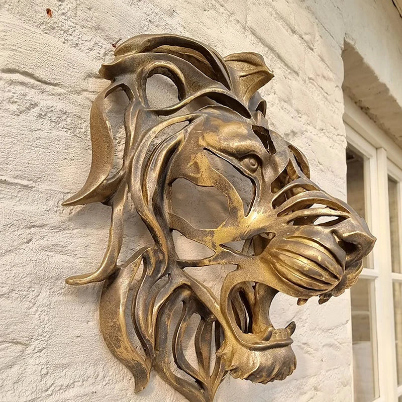 Cabeza de León 3D en Metal | Decoración de Pared Exclusiva AnimalArtBuy®