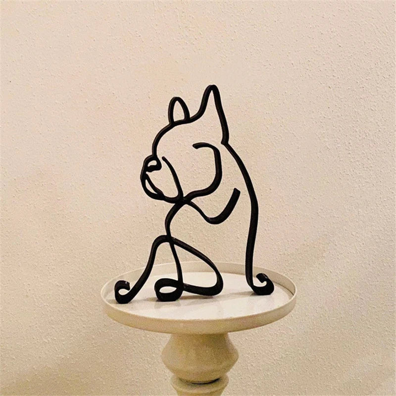 Canis Artis™ – Escultura Metálica Forjada a Mano Bulldog Animal Art