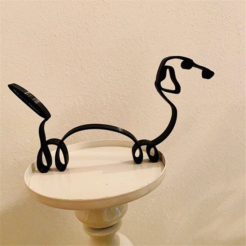 Canis Artis™ – Escultura Metálica Forjada a Mano Teckel Animal Art