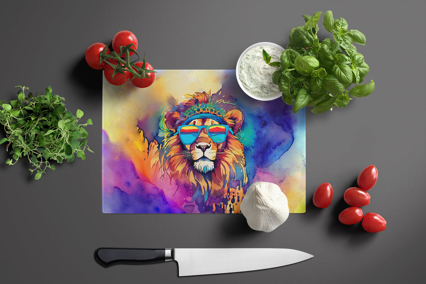 Tabla de Cortar de Cristal | León Hippie - Arte Majestuoso Cocina