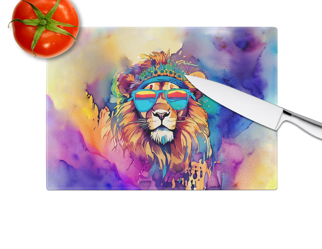 Tabla de Cortar de Cristal | León Hippie - Arte Majestuoso Cocina