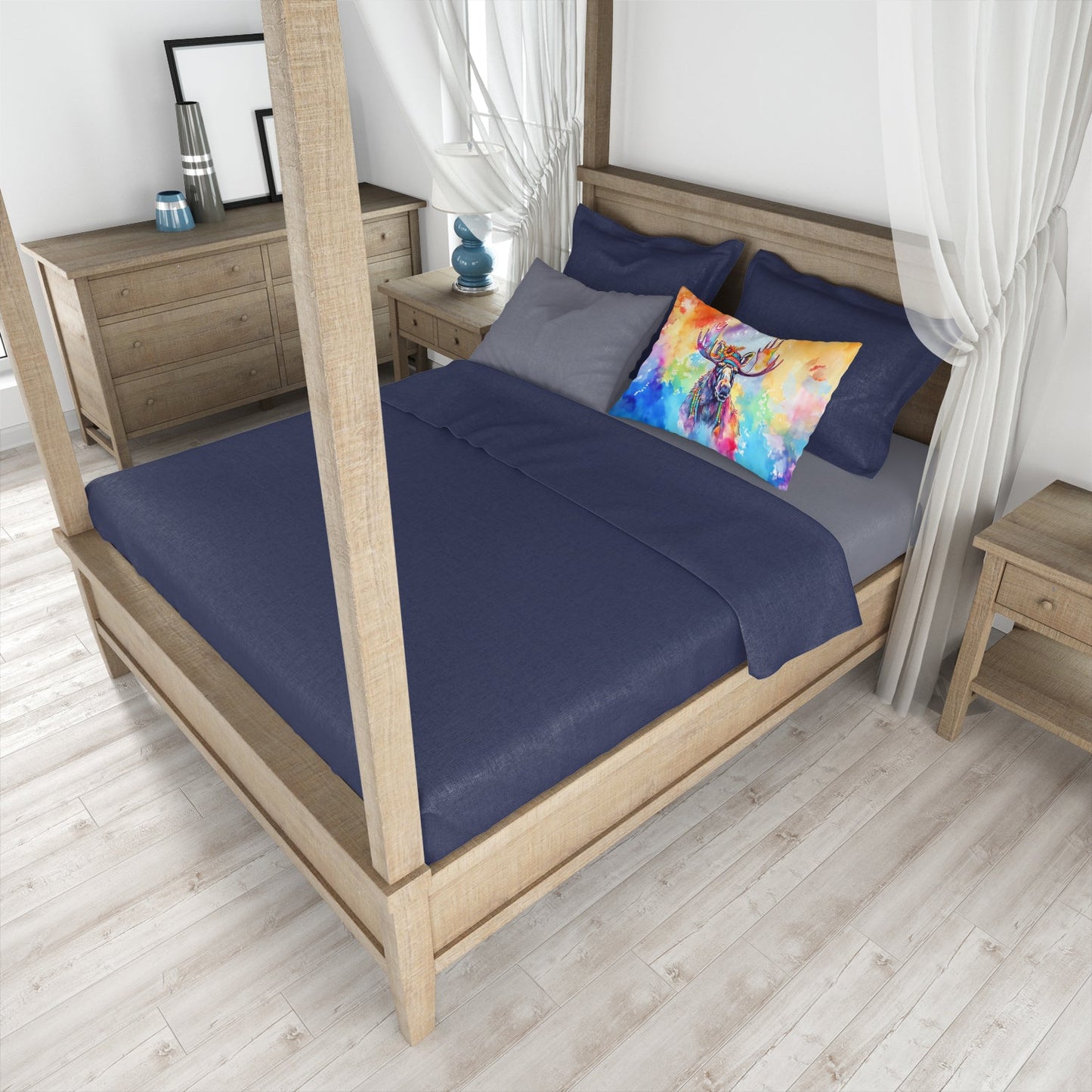 Funda de Almohada Alce Hippie - Decoración Rústica Bohemia