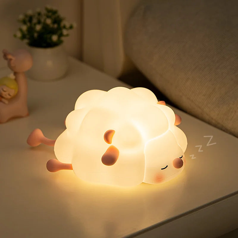 Lámpara Nocturna ovejita | Luz de Noche USB Recargable Animal Cute