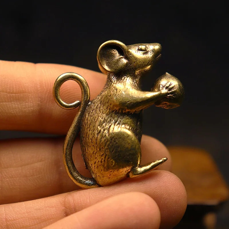 Miniatura Ratón Gracioso de Latón – Colección Animalium Laton Art™