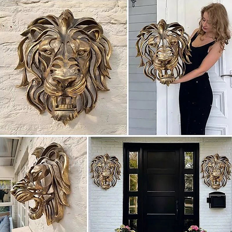 Lion Majesty™ – Escultura 3D en Metal para Pared (Edición Exclusiva AnimalArtBuy®)