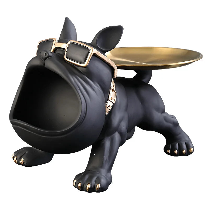 Figura Bulldog Decorativa con de Almacenamiento – Escultura de Resina Exclusiva AnimalArtBuy