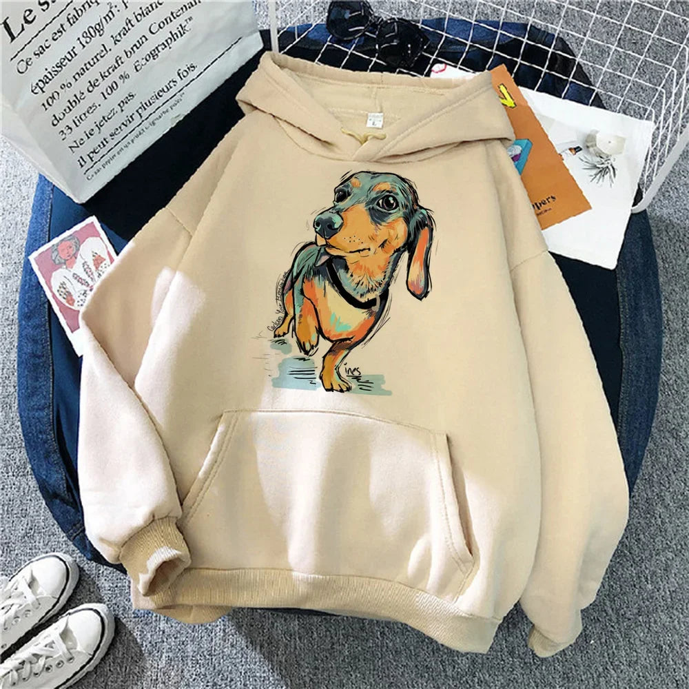 Sudadera con Teckel y Globo de Corazón – Exclusiva en Animal Art Buy