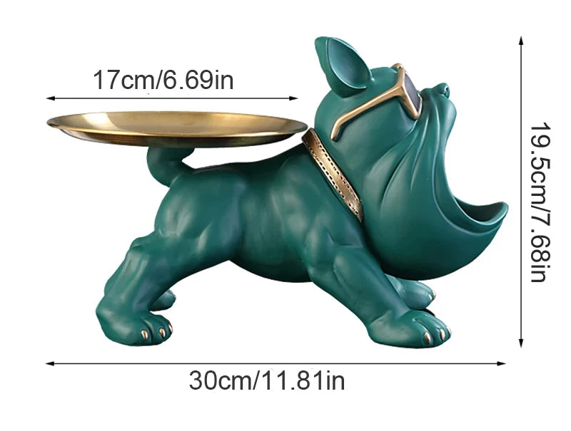 Figura Bulldog Decorativa con de Almacenamiento – Escultura de Resina Exclusiva AnimalArtBuy