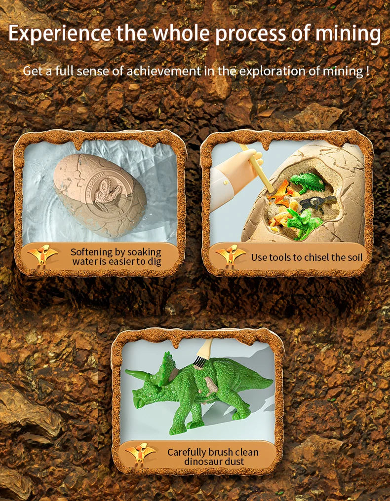 🦕 Kit Excavación Huevos de Dinosaurio para Niños – Colección Paleontología | Animalartbuy