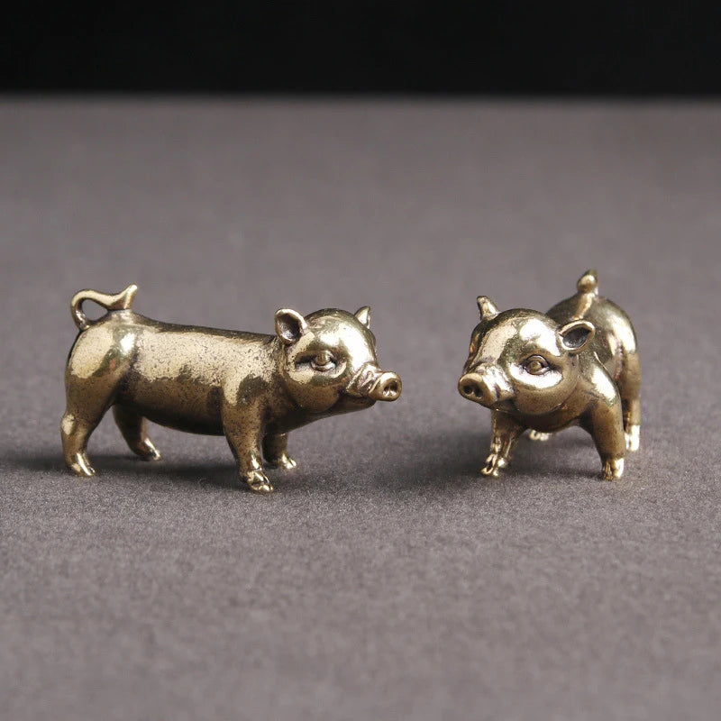 Cerdo de Latón Miniatura - Zodíaco Chino | Animalium Laton Art