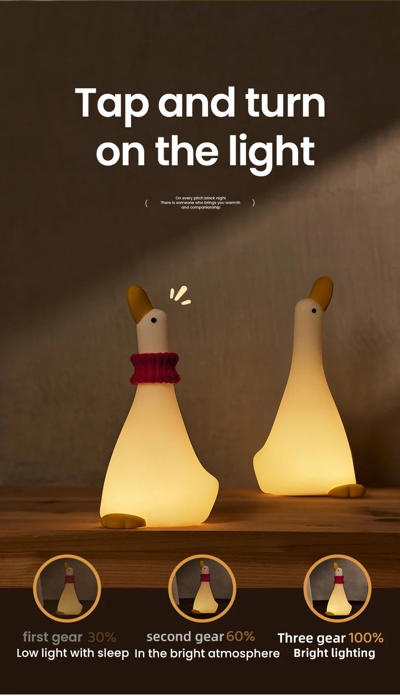 Lámpara Nocturna Panda | Luz de Noche USB Recargable Animal Cute