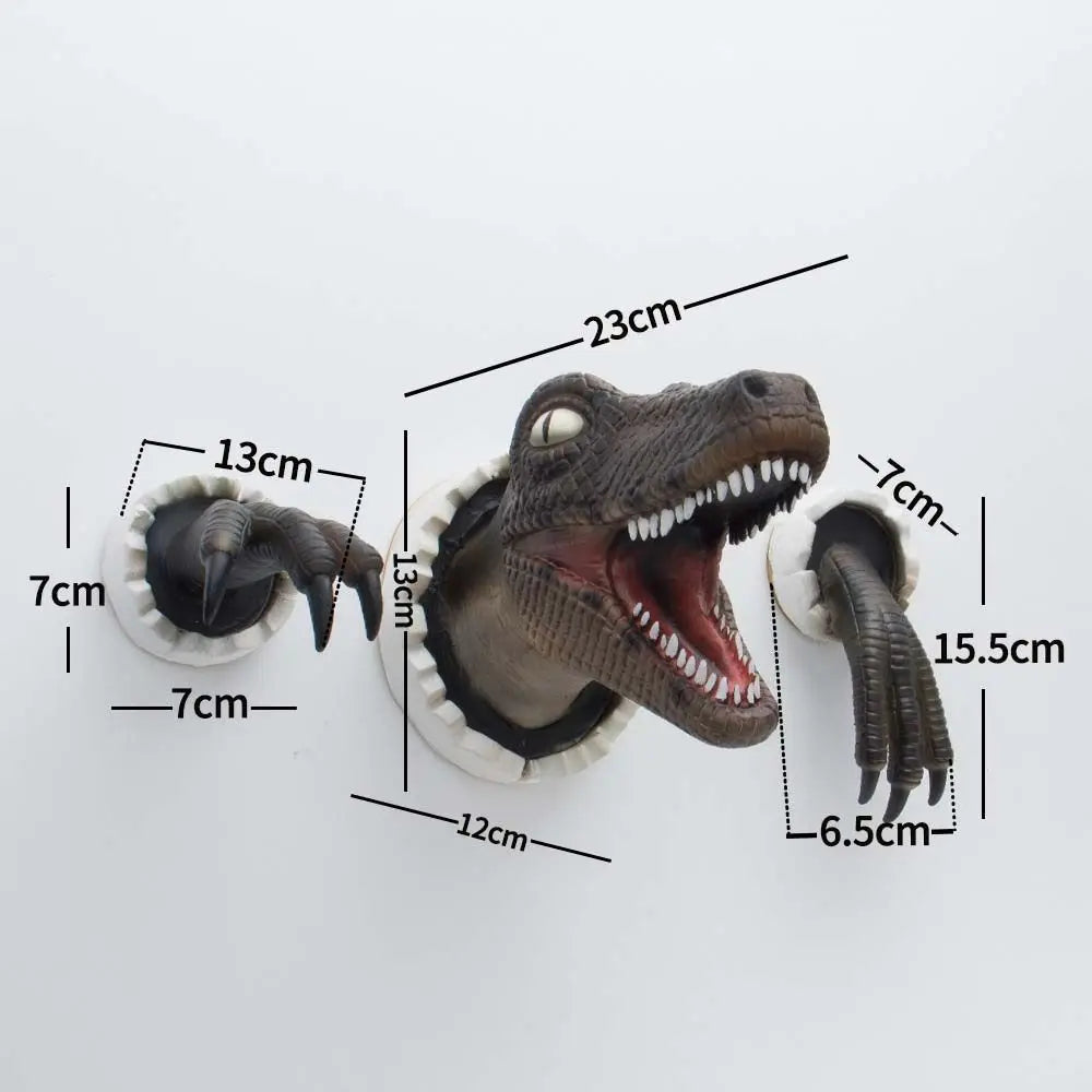 Raptor Breakout™ – Dinosaurio 3D de Resina para Pared (Exclusivo AnimalArtBuy®)