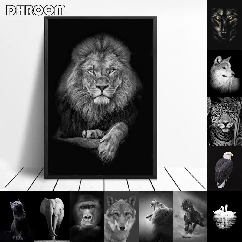 Sombras Salvajes – Colección en Blanco & Negro By Animal Art