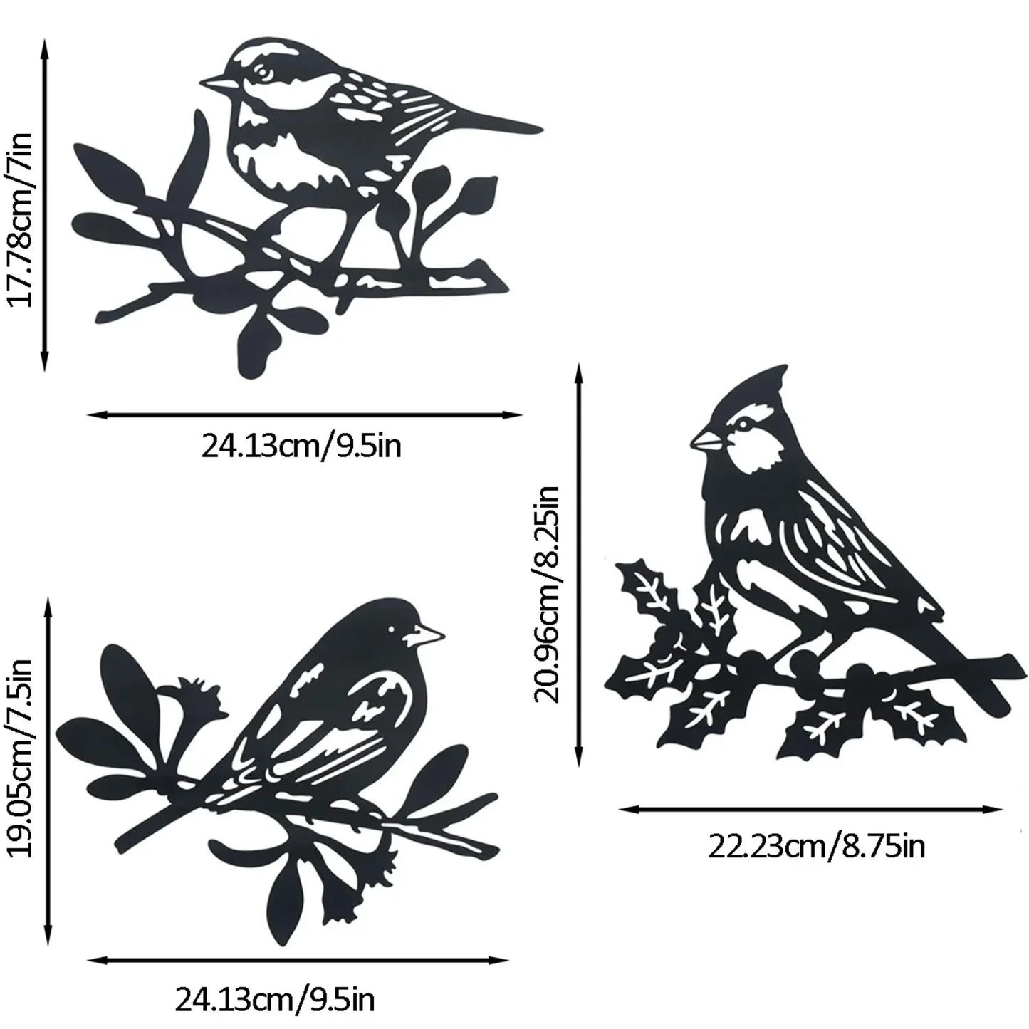 Aves de Metal en Relieve – Arte Decorativo para Interior
