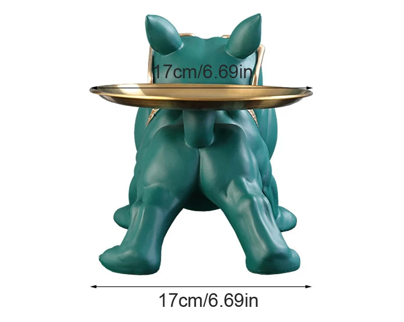 Figura Bulldog Decorativa con de Almacenamiento – Escultura de Resina Exclusiva AnimalArtBuy