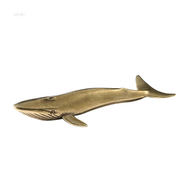 Ballena Azul de Latón Eterna – Miniatura Coleccionable de Animal Art