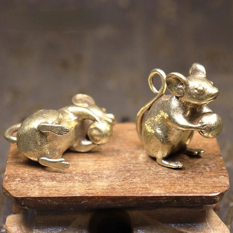 Miniatura Ratón Gracioso de Latón - Colección Animalium Laton Art