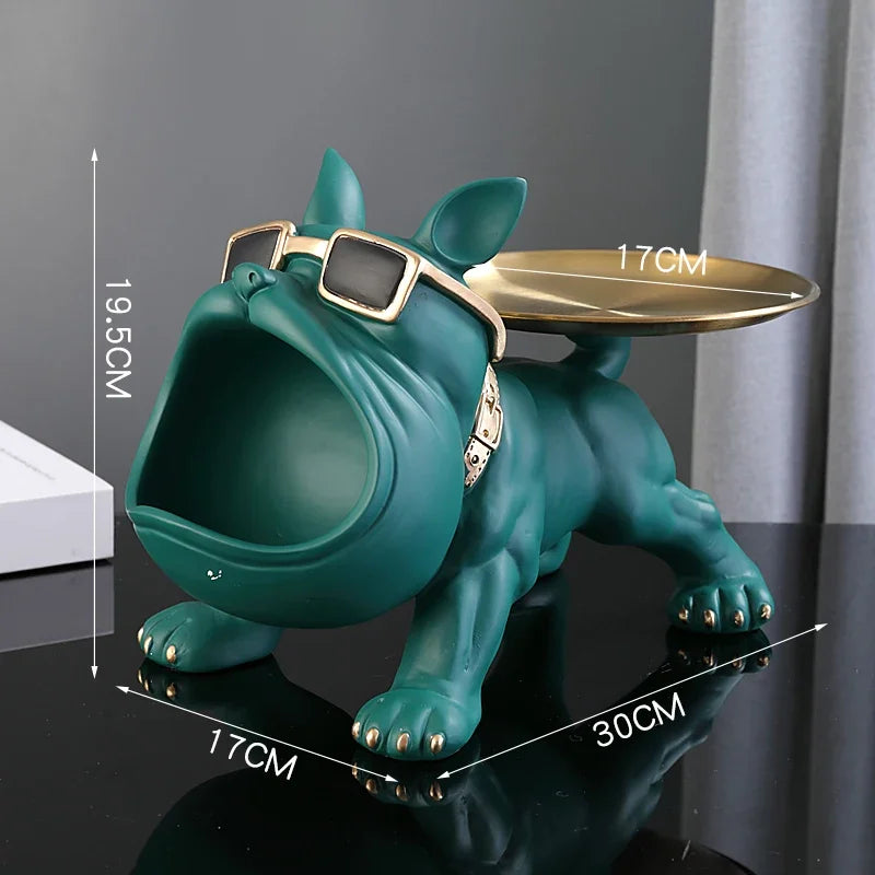 Figura Bulldog Decorativa con de Almacenamiento – Escultura de Resina Exclusiva AnimalArtBuy