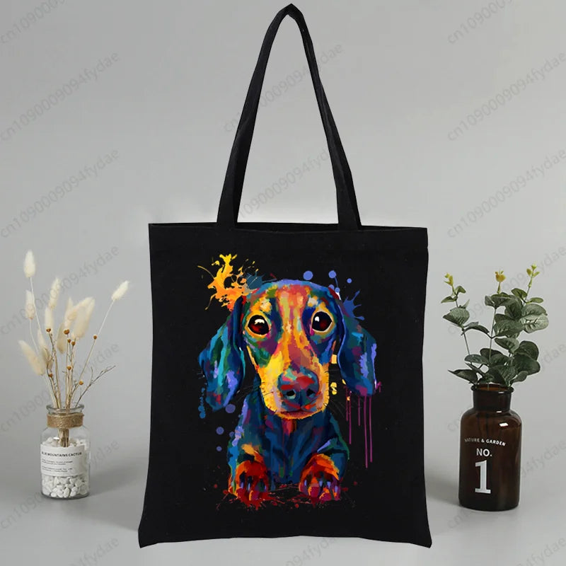 Tote Bag Exclusiva AnimalArtBuy – Teckel Cute