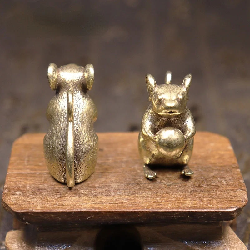 Miniatura Ratón Gracioso de Latón - Colección Animalium Laton Art