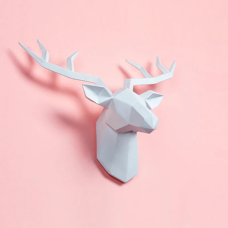 Deer Geometry™ – Escultura 3D de Ciervo en Resina para Pared (Exclusivo AnimalArtBuy®)