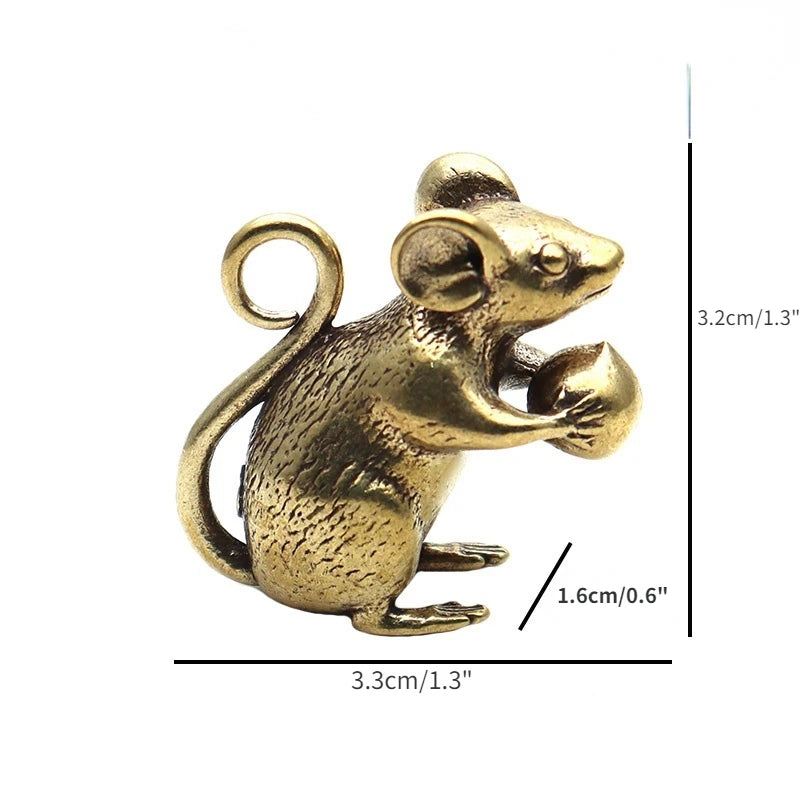 Miniatura Ratón Gracioso de Latón - Colección Animalium Laton Art