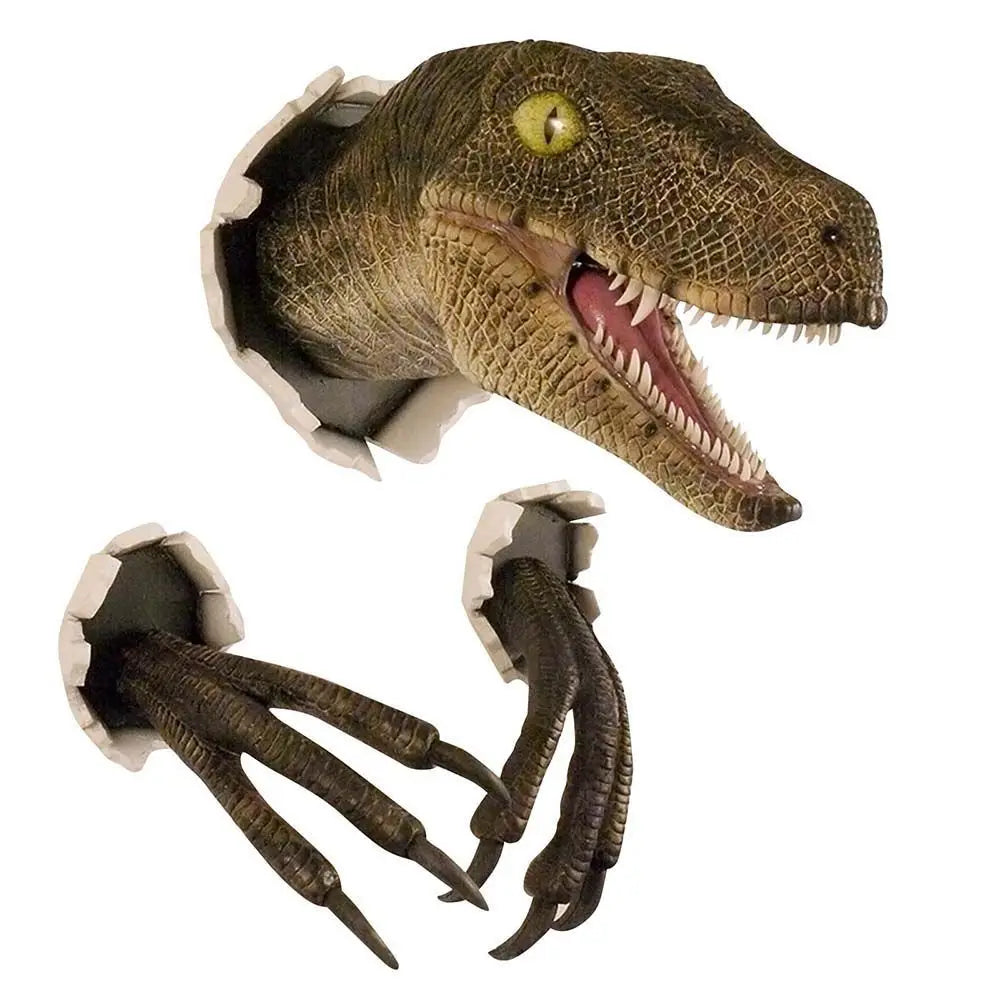 Raptor Breakout™ – Dinosaurio 3D de Resina para Pared (Exclusivo AnimalArtBuy®)