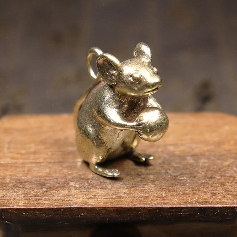 Miniatura Ratón Gracioso de Latón - Colección Animalium Laton Art