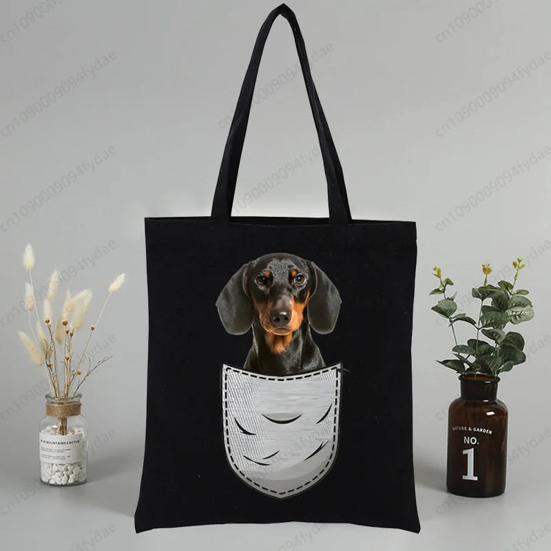 Tote Bag Exclusiva AnimalArtBuy – Teckel Cute