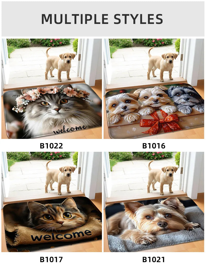Felpudo Decorativo con Estampados de Yorkshire Terrier | Animal Home Collection