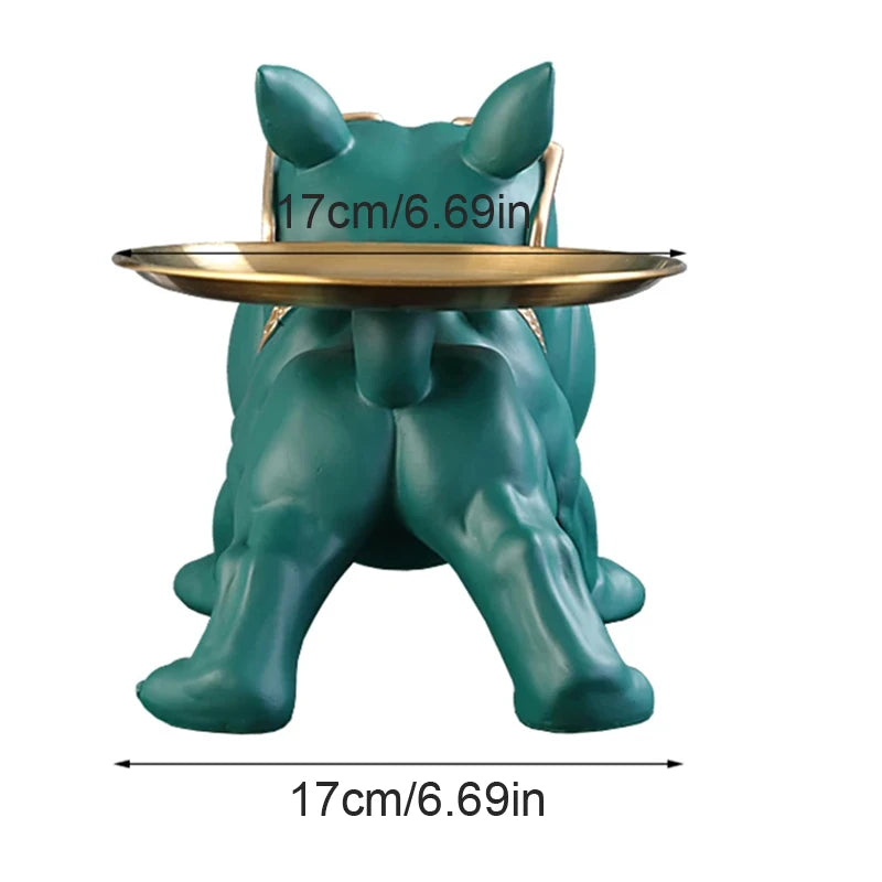 Figura Bulldog Decorativa con de Almacenamiento – Escultura de Resina Exclusiva AnimalArtBuy