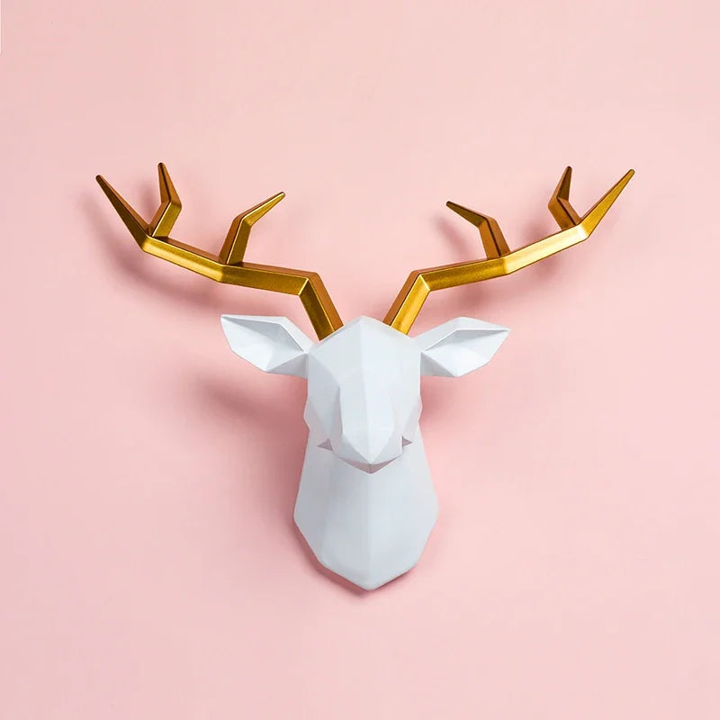 Deer Geometry™ – Escultura 3D de Ciervo en Resina para Pared (Exclusivo AnimalArtBuy®)