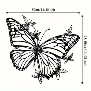 Metal Butterfly – Wall Sculpture for Garden or Indoor by Animal Art