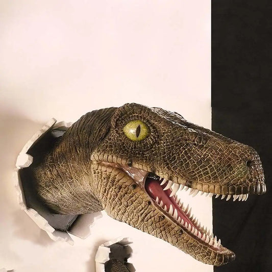 Raptor Breakout™ – Dinosaurio 3D de Resina para Pared (Exclusivo AnimalArtBuy®)