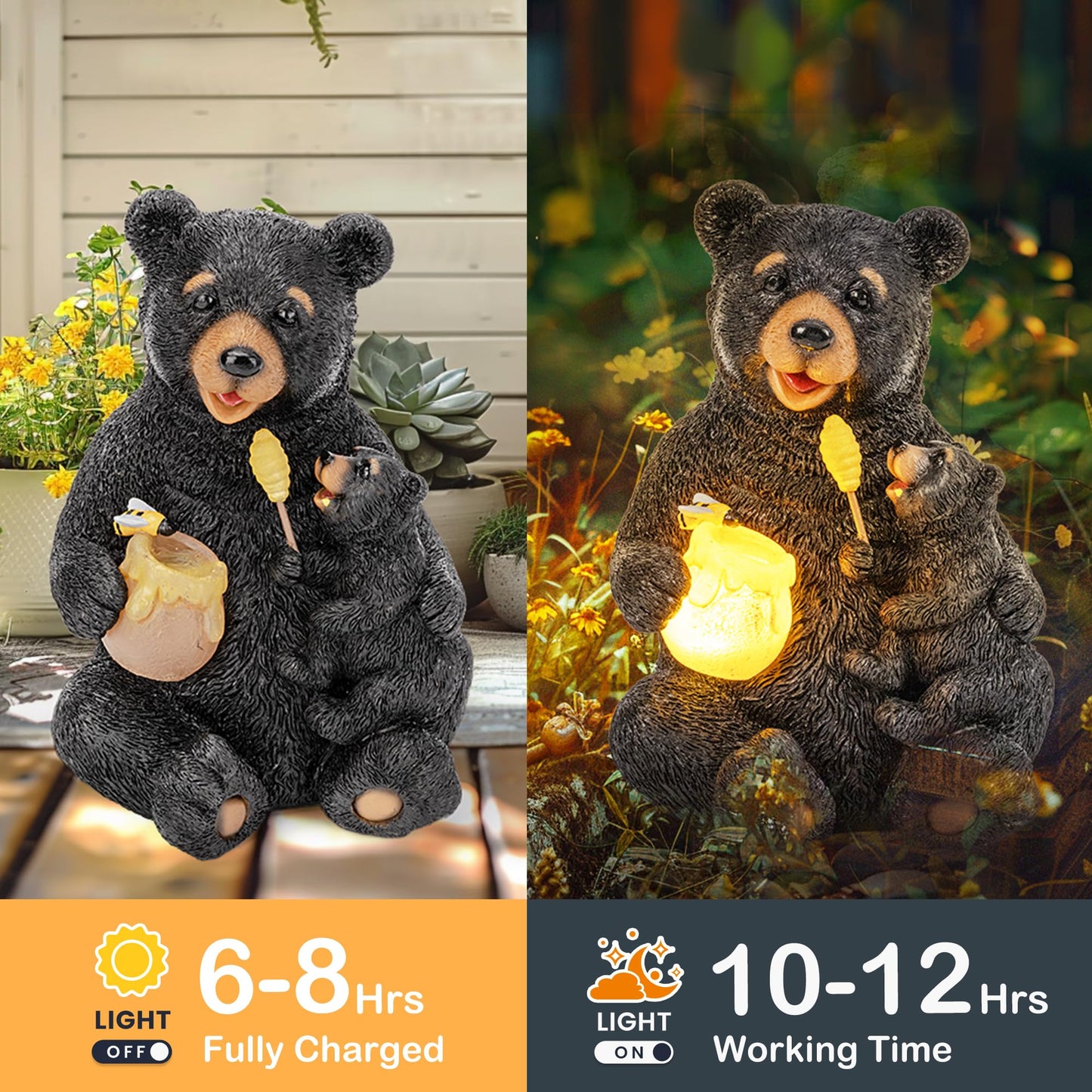 Estatua de Elefante con LED solares