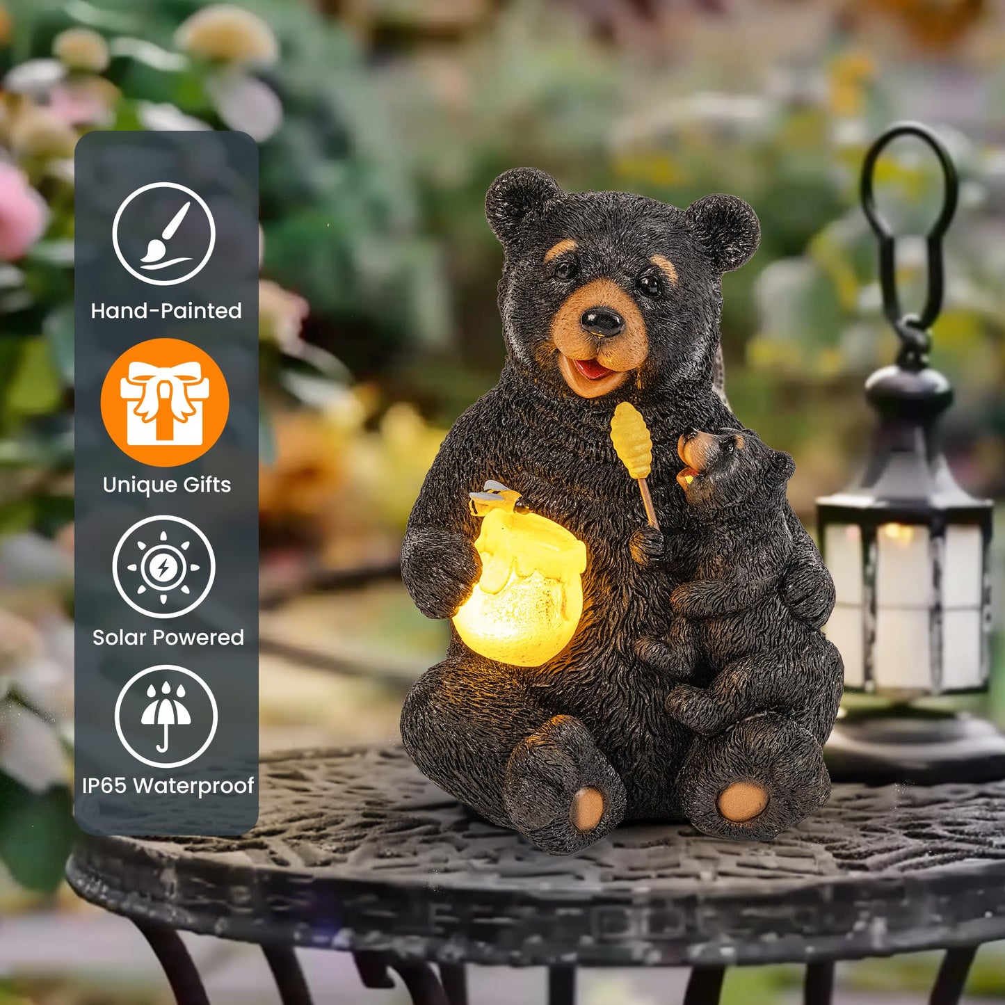 Estatua de Elefante con LED solares