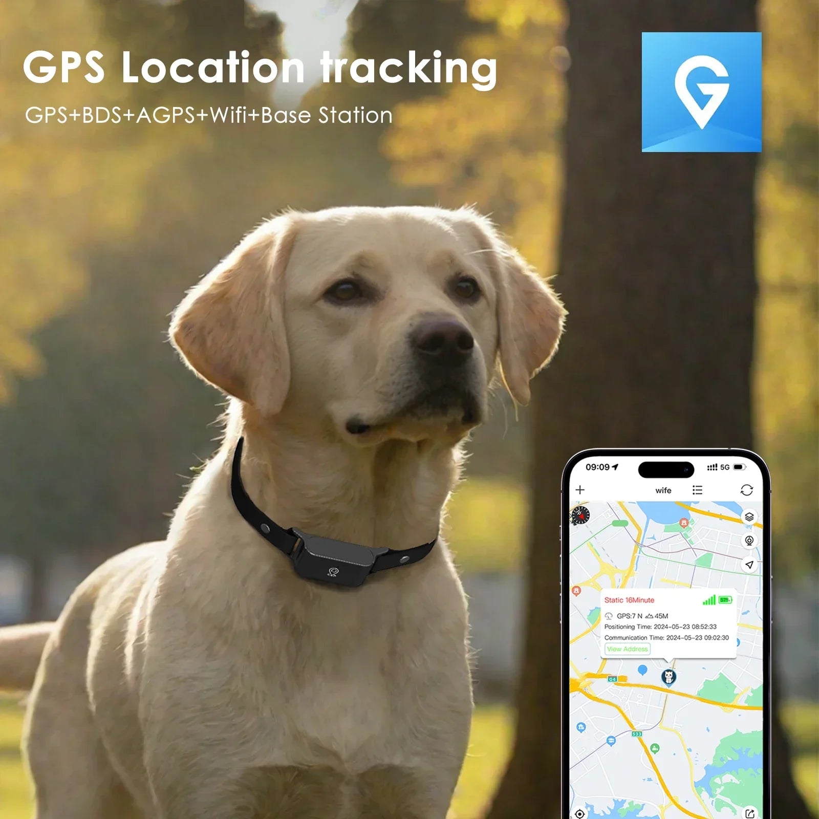 Collar GPS 4G para Perros y Gatos – Rastreador Inteligente Antipérdida | AnimalArtBuy