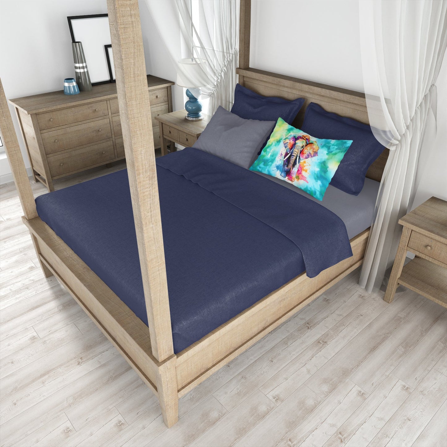 Funda de Almohada | Elefante Hippie - Arte Bohemio Dormitorio