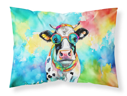 Funda de Almohada | Vaca Hippie - Arte Rural Bohemio Encantador