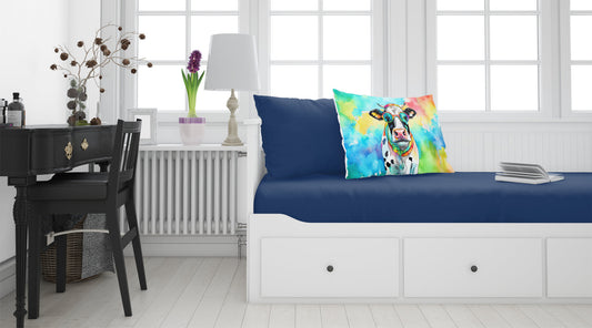 Funda de Almohada | Vaca Hippie - Arte Rural Bohemio Encantador