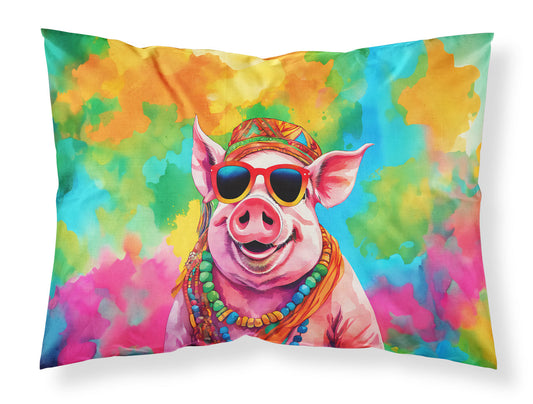 Funda de Almohada | Cerdo Hippie - Arte Animal Divertido Bohemio