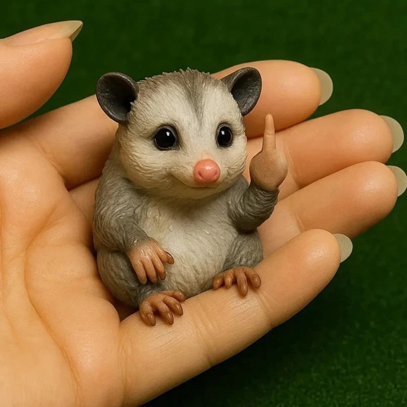 Mini Rebel Pet – Estatua Irreverente sacando dedo ratón
