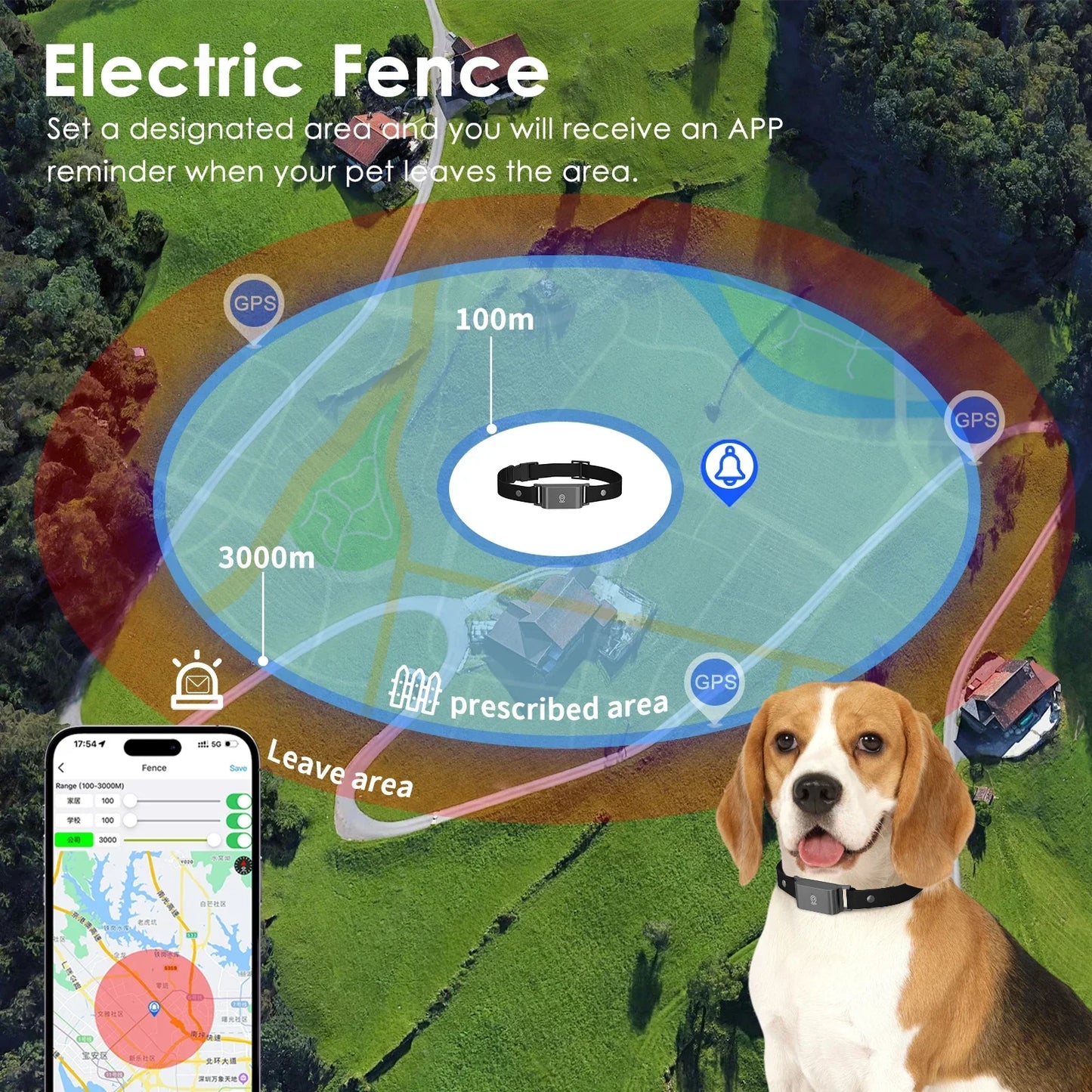 Collar GPS Inteligente 4G para Mascotas | Localización en Tiempo Real y Diseño Premium