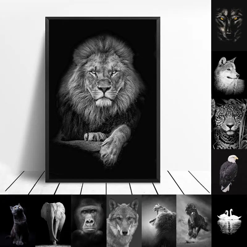 Sombras Salvajes – Colección en Blanco & Negro By Animal Art