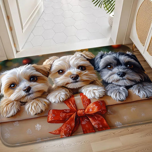 Felpudo Decorativo con Estampados de Yorkshire Terrier | Animal Home Collection