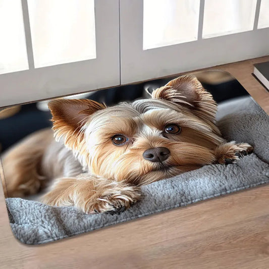Felpudo Decorativo con Estampados de Yorkshire Terrier | Animal Home Collection
